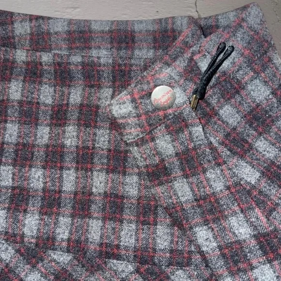 Vintage Y2K Tartan Plaid Wool Blend Pleated Mini Skirt - Picture 3 of 5